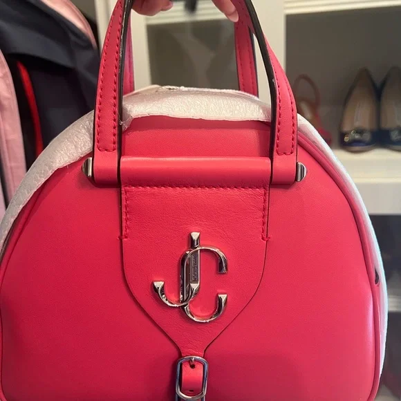 Jimmy Choo New With Tags Bowling bag in pink (bubble color). - Picture 5 of 7